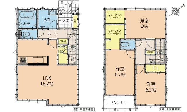 廿日市市阿品台4丁目　新築一戸建ての間取り