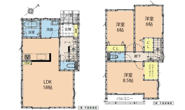 廿日市市阿品台4丁目　新築一戸建ての間取り