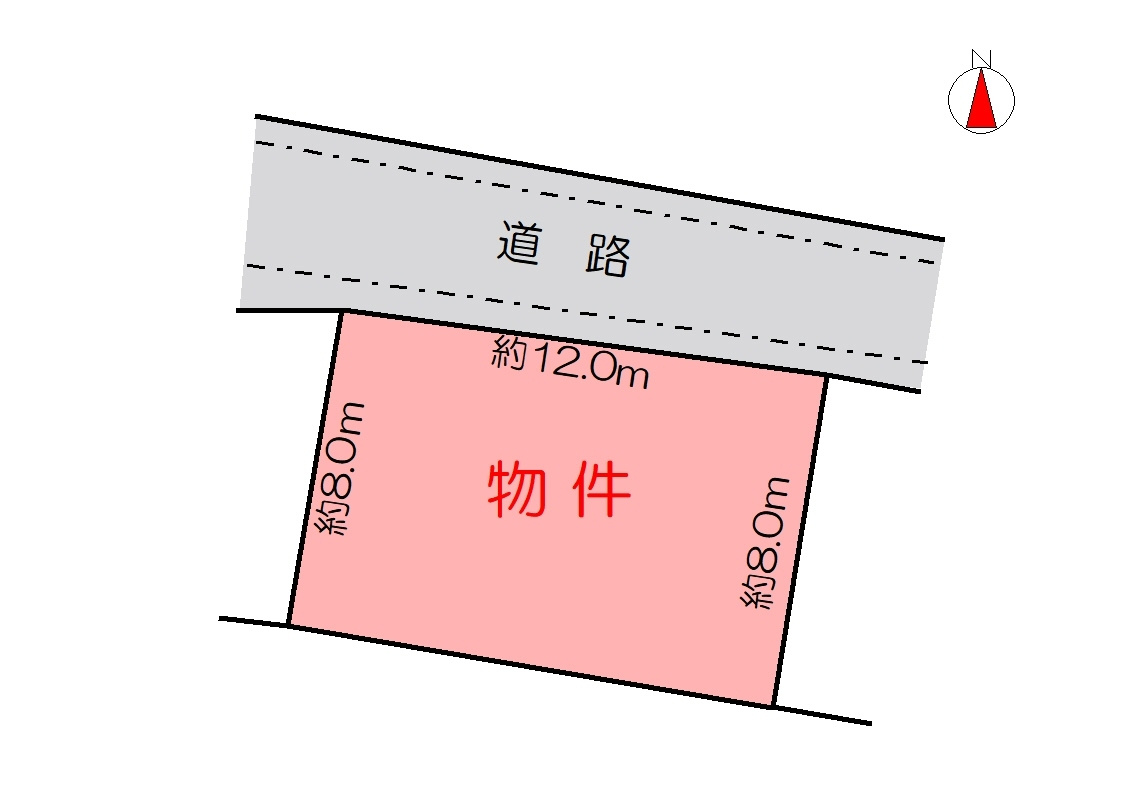 丹波市春日町黒井の売地の土地図