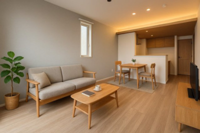 【居間・リビング】 | ハレステージ板橋 | 建築中の為、イメージ写真となります。