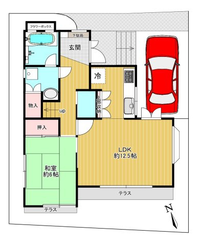 高島平5丁目中古戸建の間取り|1階