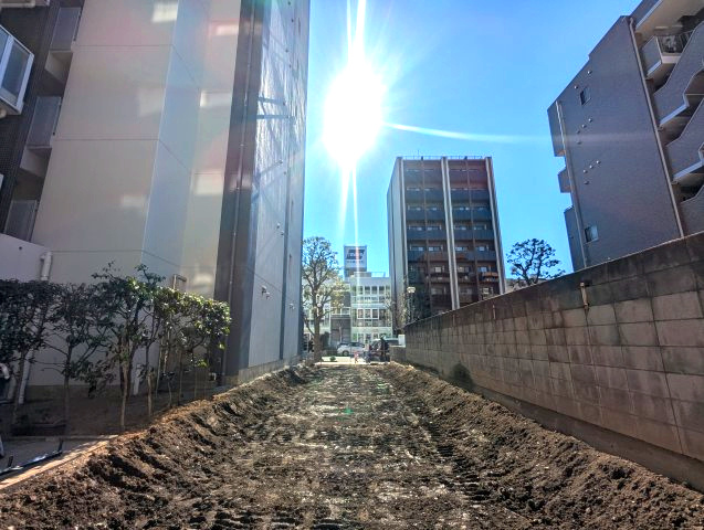 墨田区亀沢２丁目の売地の外観|【現地写真】正午撮影