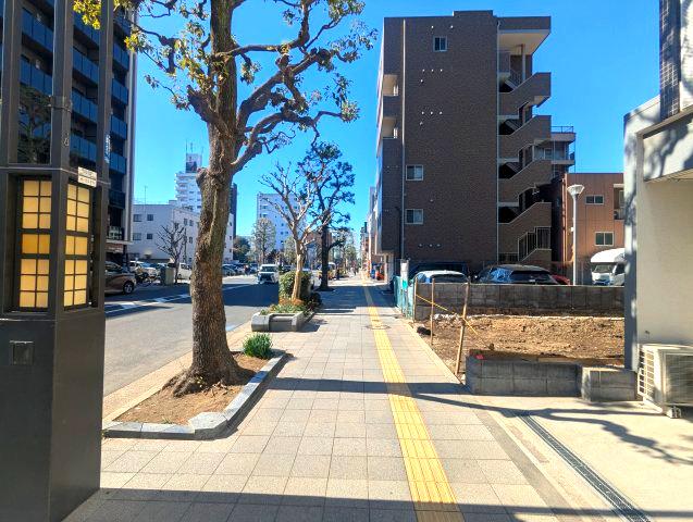 墨田区亀沢２丁目の売地の前面道路含む現地写真|【現地写真】正午撮影