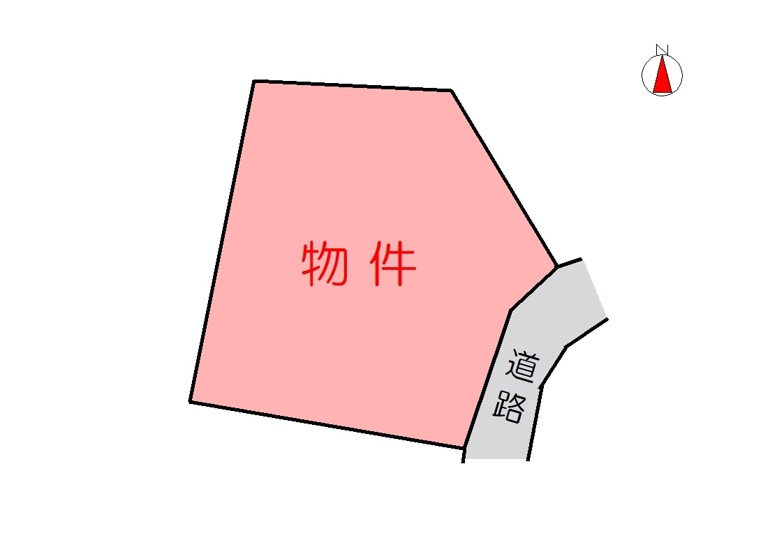 丹波市柏原町北中の売地の土地図