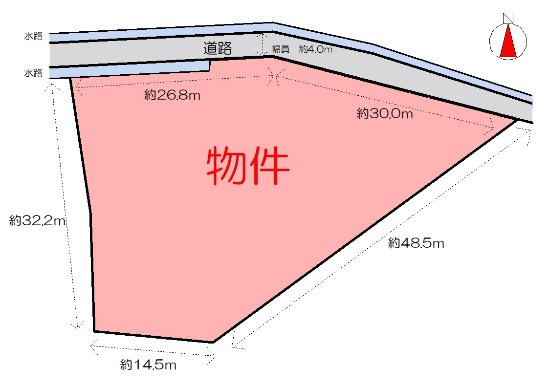丹波市青垣町東芦田の売地の土地図