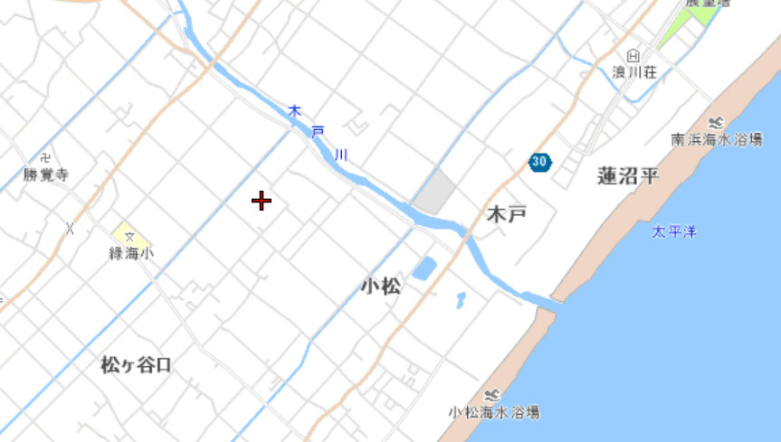 山武市土地　更地の地図