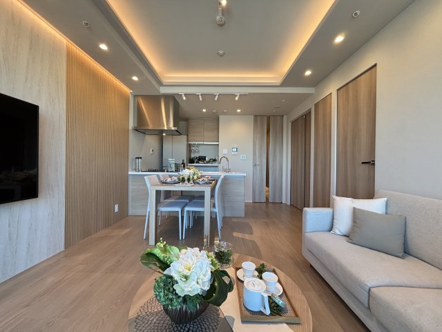 パークシティ中央湊ザタワーの居間・リビング