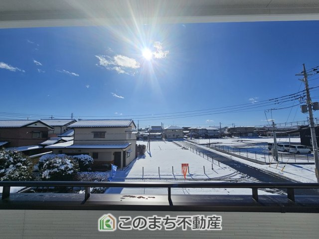 いろどりアイタウン那須塩原市西幸町の展望|2階バルコニーからの眺望です