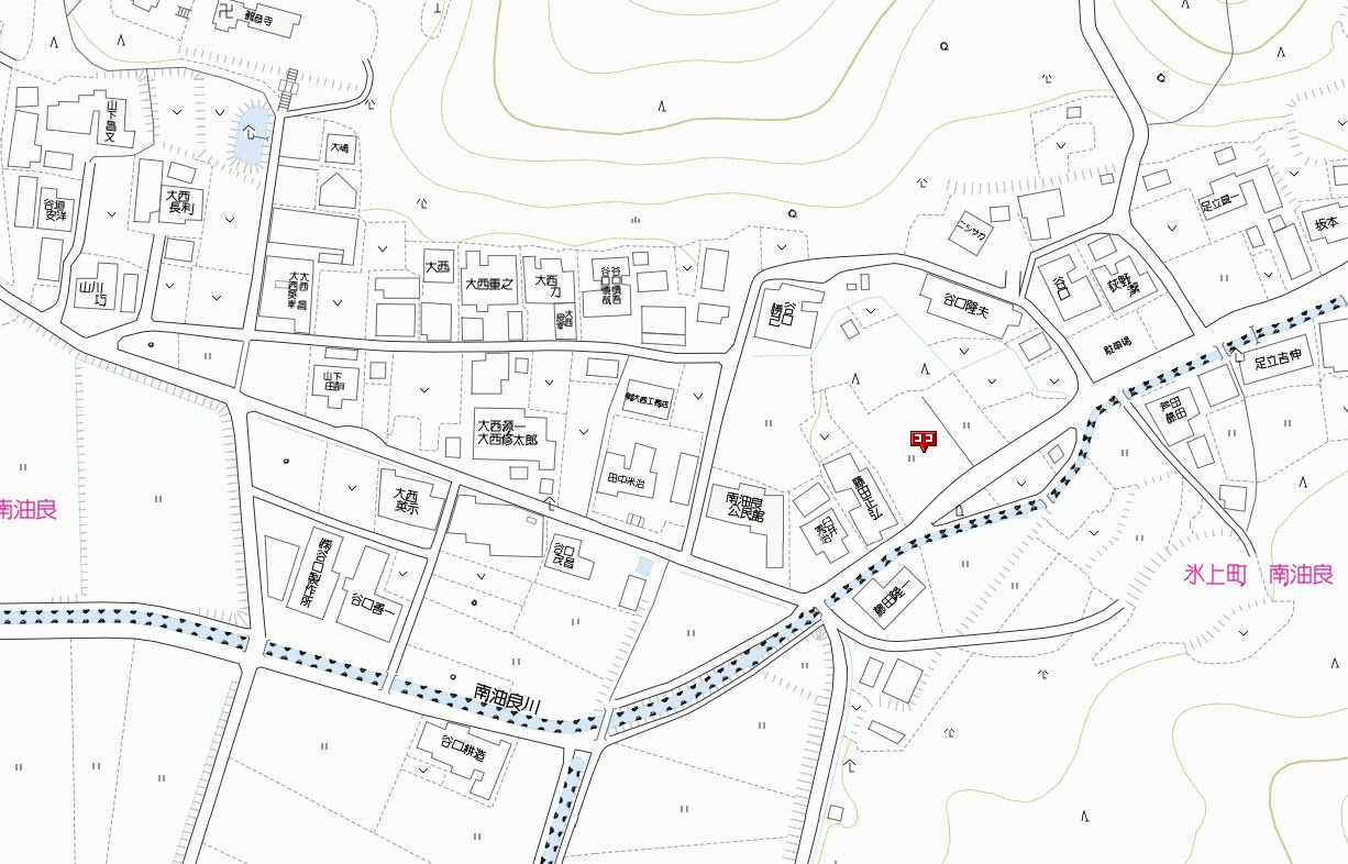 丹波市氷上町南油良の売地の地図