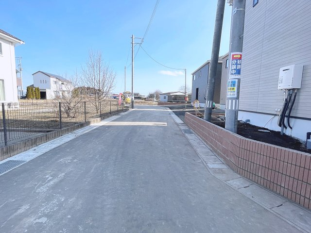 新築戸建・新築建売　矢吹町八幡町第24　善郷小・矢吹中の前面道路含む現地写真|前面道路