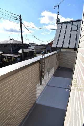 ハートフルタウン 　水戸市笠原町974番　Aのバルコニー|日当たり良好なバルコニーです。気分転換に出るだけでも、晴れた日にお洗濯物やお布団を一気に干すのも気持ちがいい♪