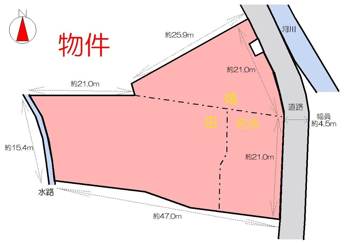 丹波市青垣町稲土の売地の土地図