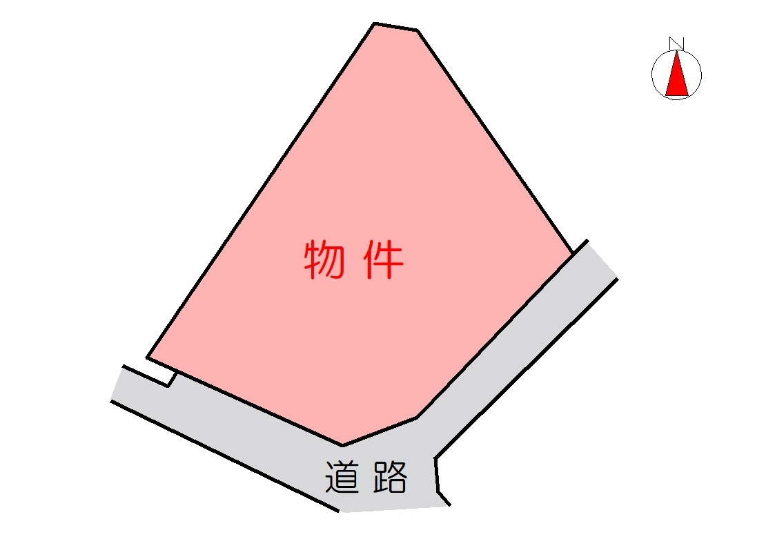 丹波市氷上町絹山の売地の土地図