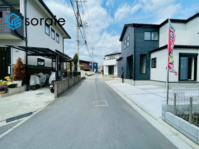 飯能市双柳25期全14棟　新築戸建　グラファーレの前面道路含む現地写真|4月25日撮影