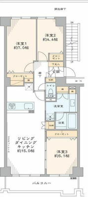  | 専有面積が73.84m2で3LDKのお… 