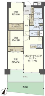  | ３ＬＤＫ、専有面積６３．９７… 