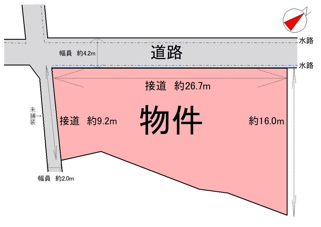 丹波市青垣町佐治の売地の土地図