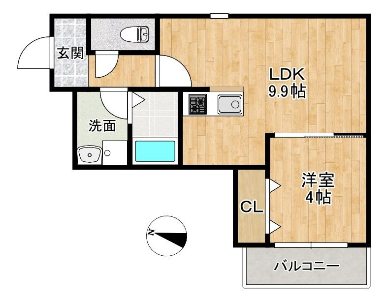 シェリール松ヶ丘の間取り