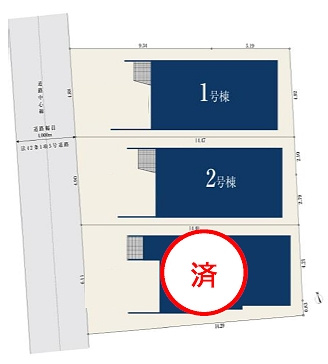 【区画図】 | 杉並区宮前１丁目　新築戸建て　２号棟 | 2号棟：小中学校まで徒歩10分圏内で子育て環境充実のエリア
