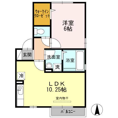 グランドソレイユ（山室）　B棟の間取り
