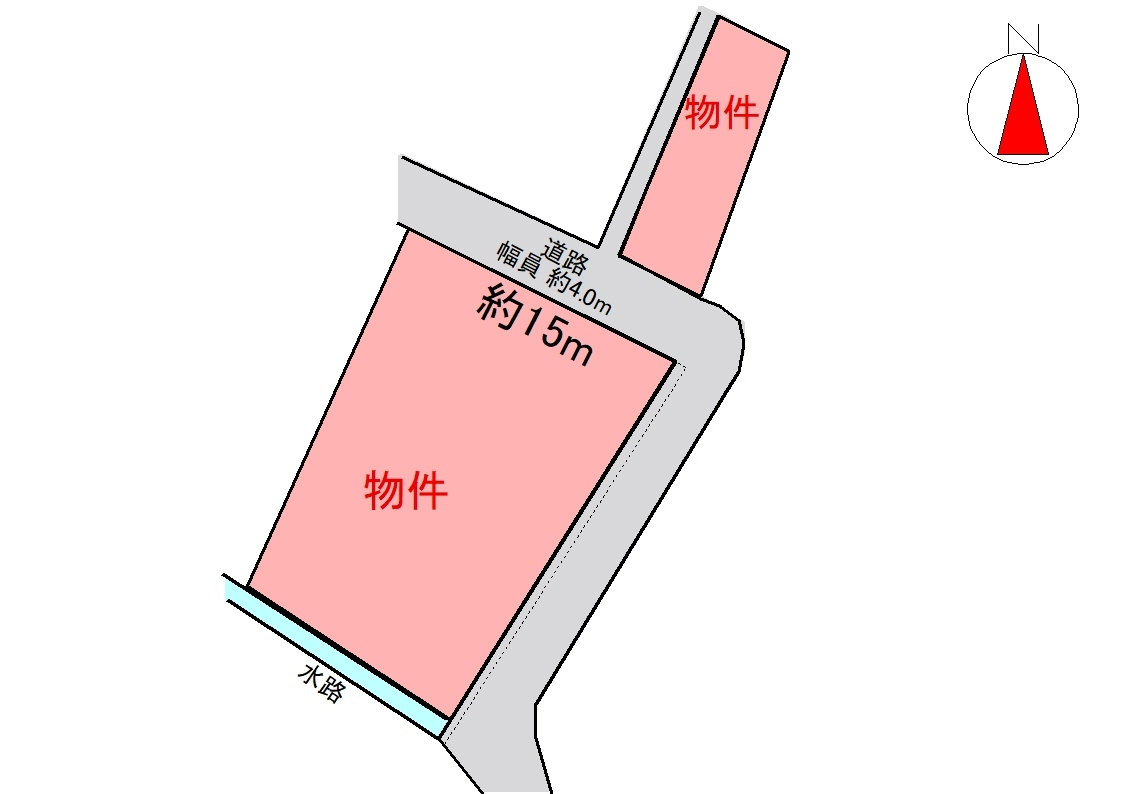 丹波市氷上町小野の売地の土地図