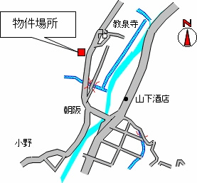 丹波市氷上町小野の売地の地図