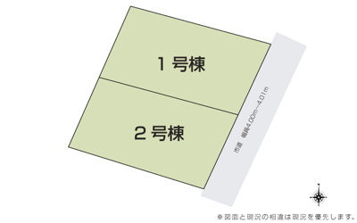 【区画図】 | 葵区与一4丁目　新築戸建　1号棟