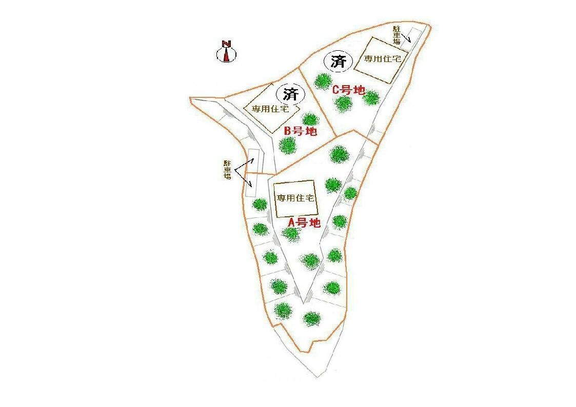 丹波市青垣町小稗の売地の区画図