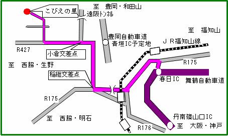 丹波市青垣町小稗の売地の地図