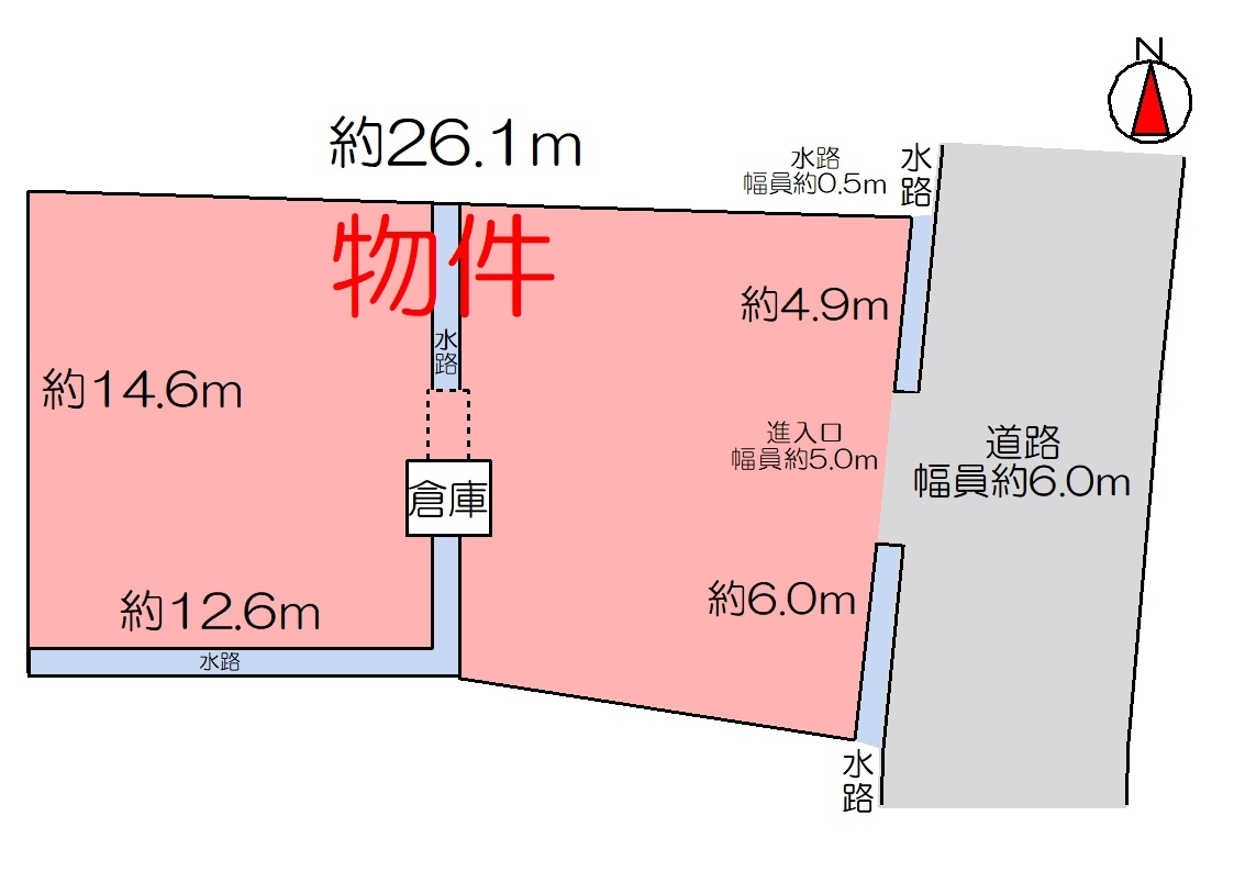 丹波市氷上町桟敷の売地の土地図