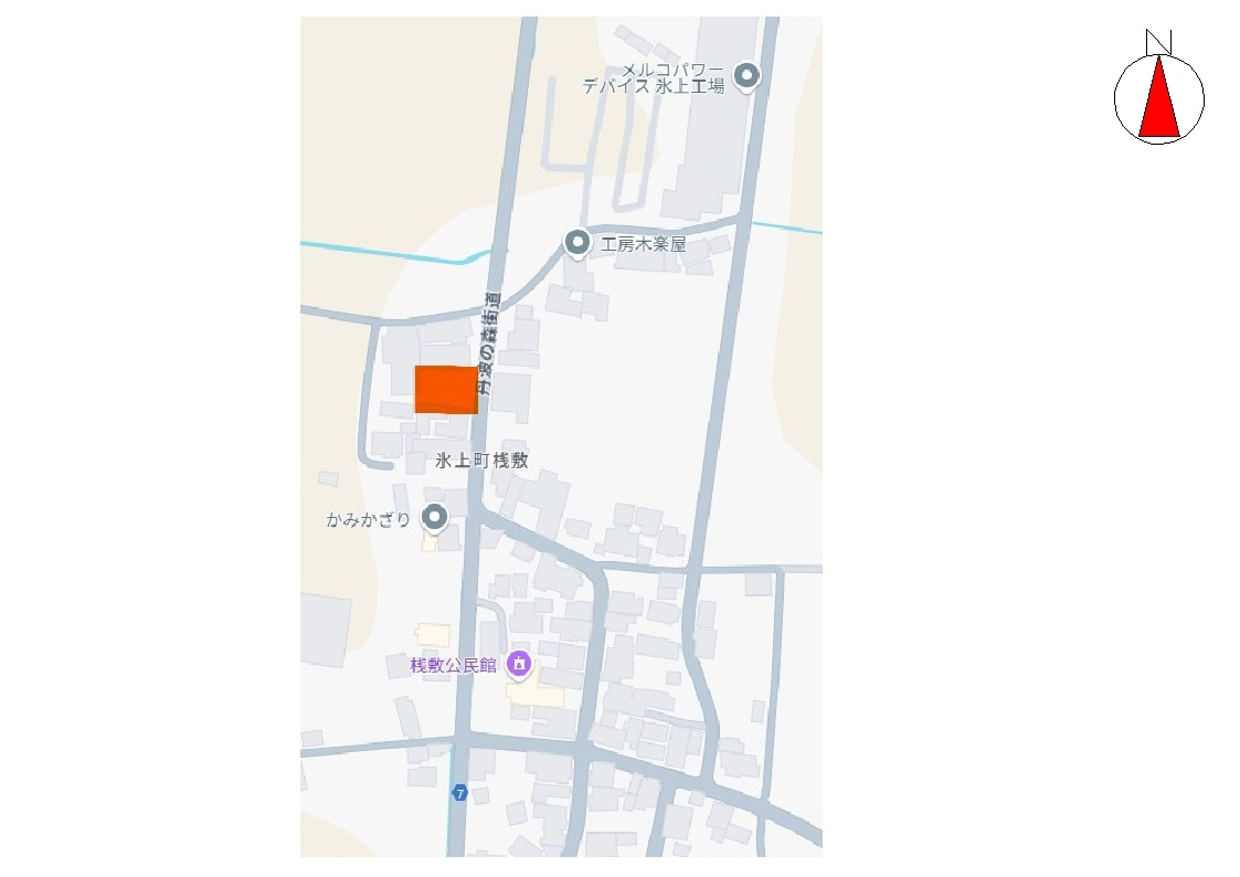 丹波市氷上町桟敷の売地の地図
