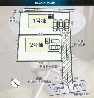 【区画図】 | 甲斐市西八幡 新築オール電化戸建 全2棟2号棟 納戸付 | 2号棟区画図