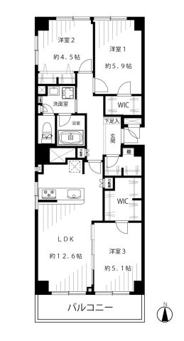 中銀三鷹マンシオンの間取り