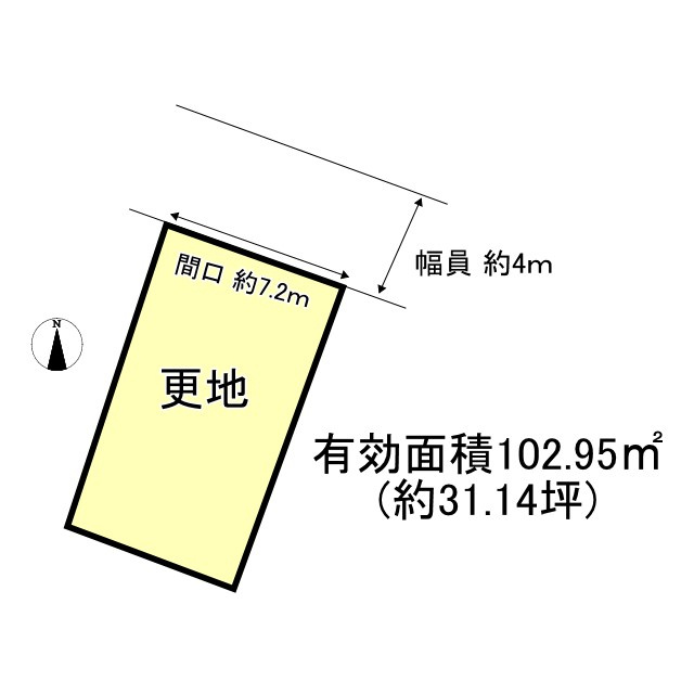 北白川仕伏町 建築条件無し 土地の土地図