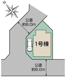 【区画図】 | 【仲介手数料無料！！】府中市押立町5丁目　新築戸建て（全1棟）1号棟　5680万円