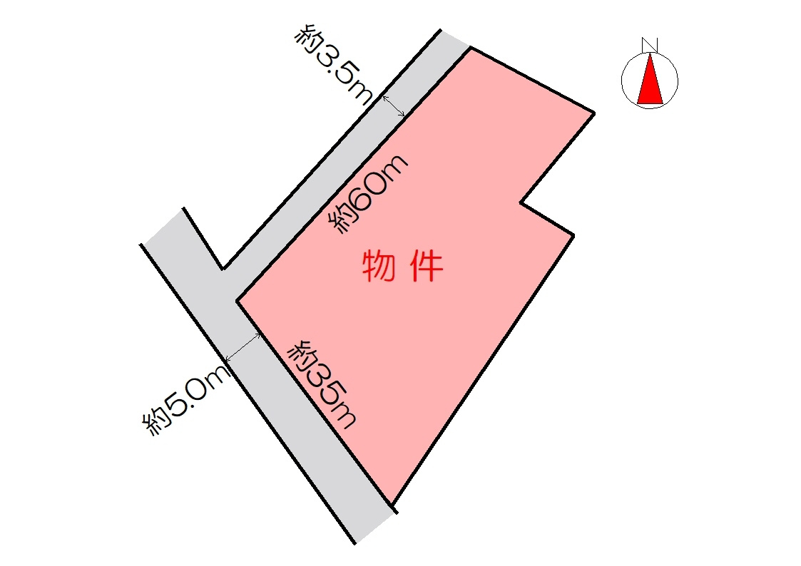 丹波市山南町玉巻の売地の土地図