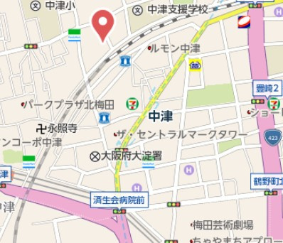 【地図】 | プレサンス梅田北ザ・ライブ