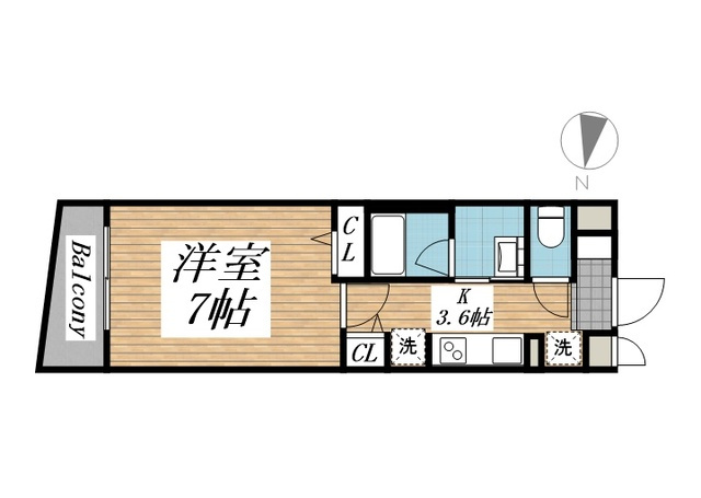 クリオラモード学芸大学Ⅱ　新築　敷金礼金0　フリーレント1か月の間取り