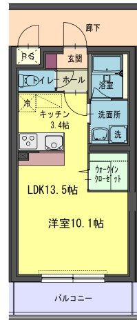 コルトーナ弐番館の間取り|10.1帖の余白がくれる、ひとり時間の贅沢。