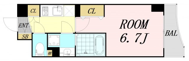 セレニテ心斎橋グランデ 仲介手数料無料の間取り