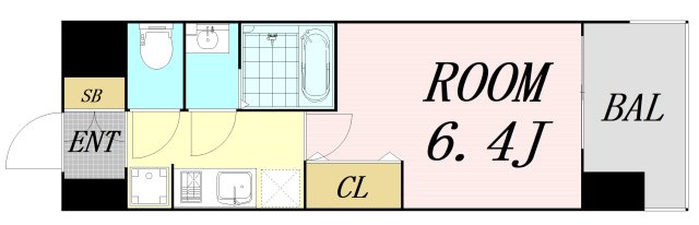 ブランシエスタ森ノ宮　仲介手数料無料の間取り