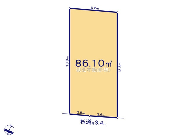 杉並区成田東1丁目 全2区画 2号地の区画図