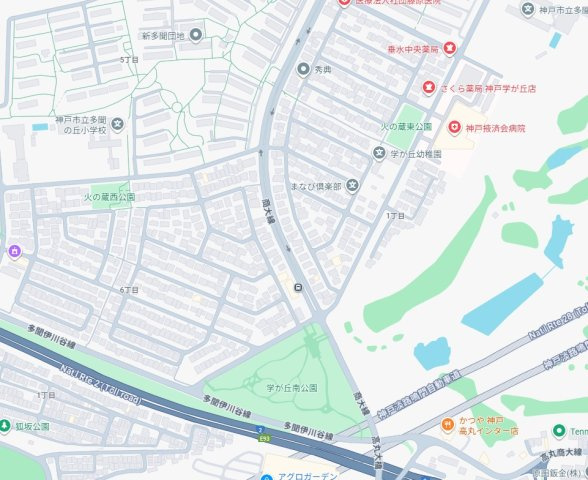 神戸市垂水区本多聞　新築一戸建ての地図