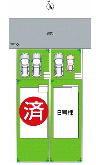 神戸市垂水区本多聞　新築一戸建ての区画図|全２区画