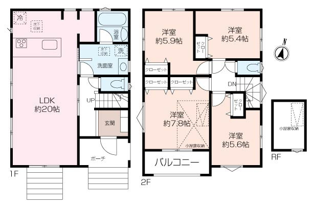 【広々リビングと落ち着きのある住空間】上矢部町新築戸建ての画像