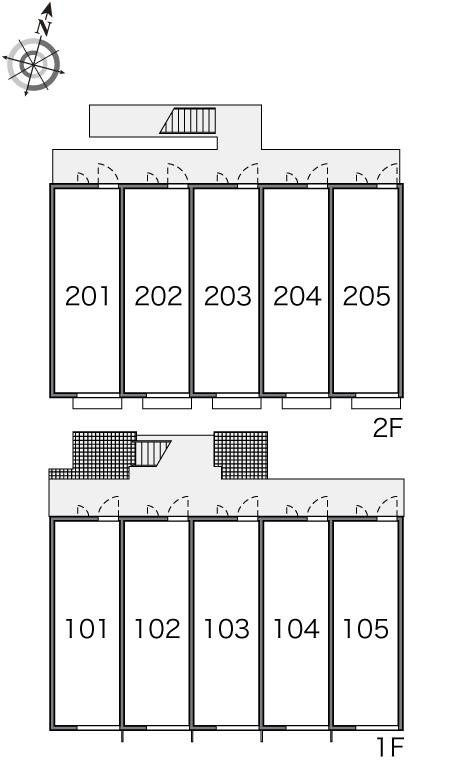 レオパレスシェソワⅣの区画図