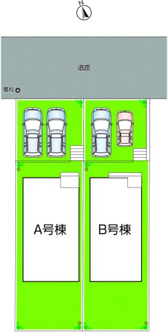 神戸市垂水区本多聞　新築一戸建ての区画図|全２区画