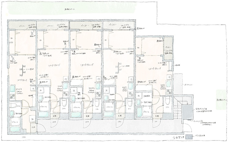 川越こもれびLycka(リュッカ)の区画図