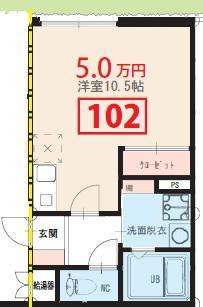 姫路市西夢前台１丁目のアパートの間取り
