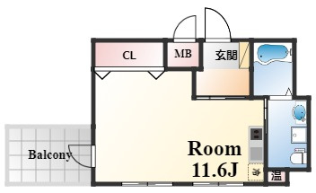 アドバンス三宮Ⅳルシールの間取り